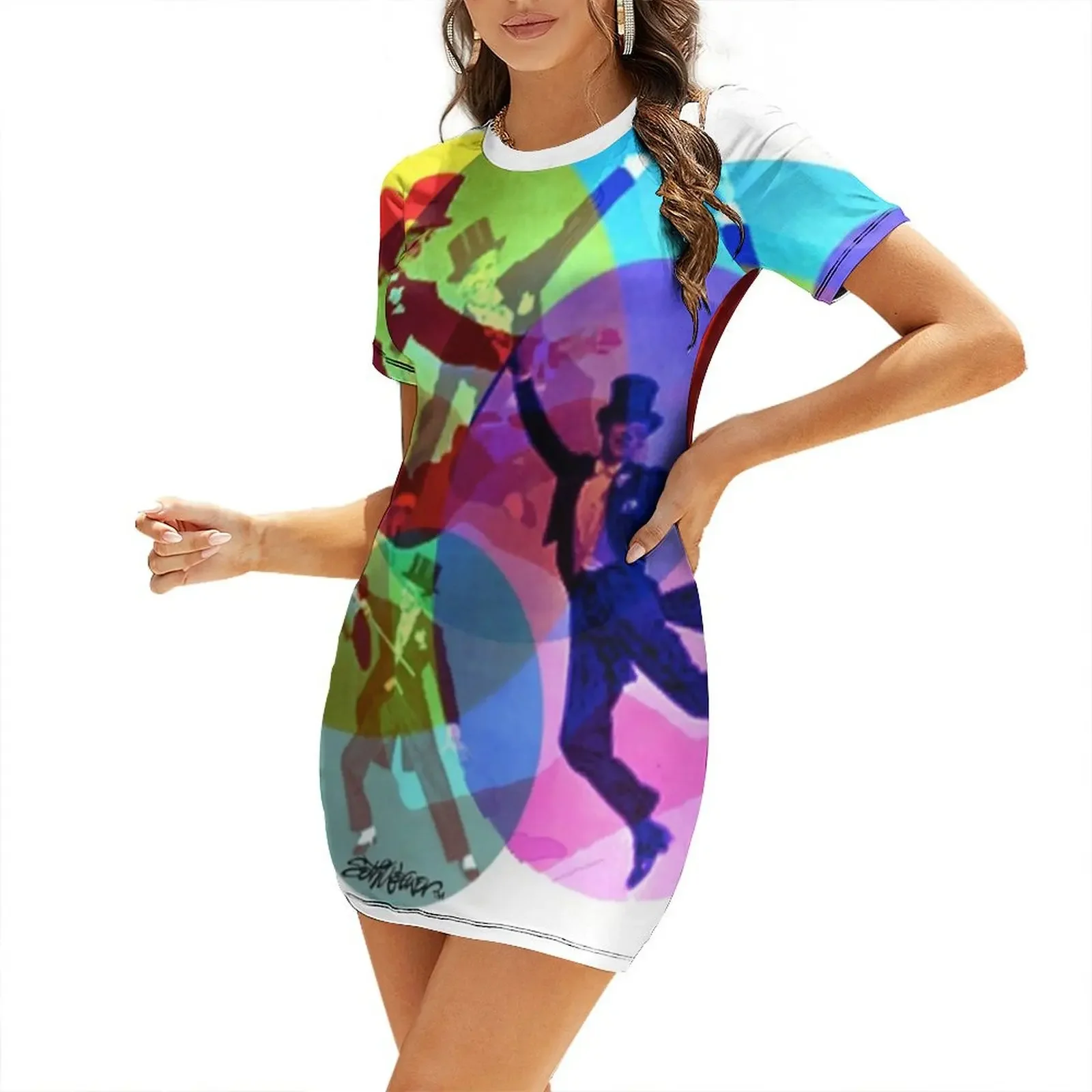 

Dancing on Air Short-Sleeved Dress Party dresses for women luxury evening dress woman for wedding summer dress korean women