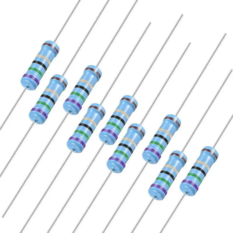 20pcs 1W 1% ตัวต้านทานฟิล์มโลหะ0.1R 0.33R 0.36R 0.39R 0.43R 0.47R 0.82R 0.91R 1R 16K 82K 220K 270 300 430 91K 910K 1.5M 2.2M