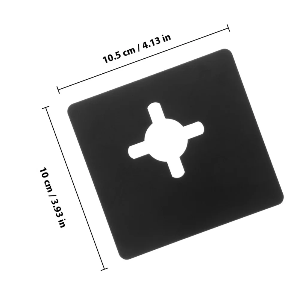 4 قطعة مقبض الباب تعزيز لوحات باب من الفولاذ المقاوم للصدأ ثقب غطاء لوحات قفل إصلاح الملحقات ديدبولت طقم تركيب #5