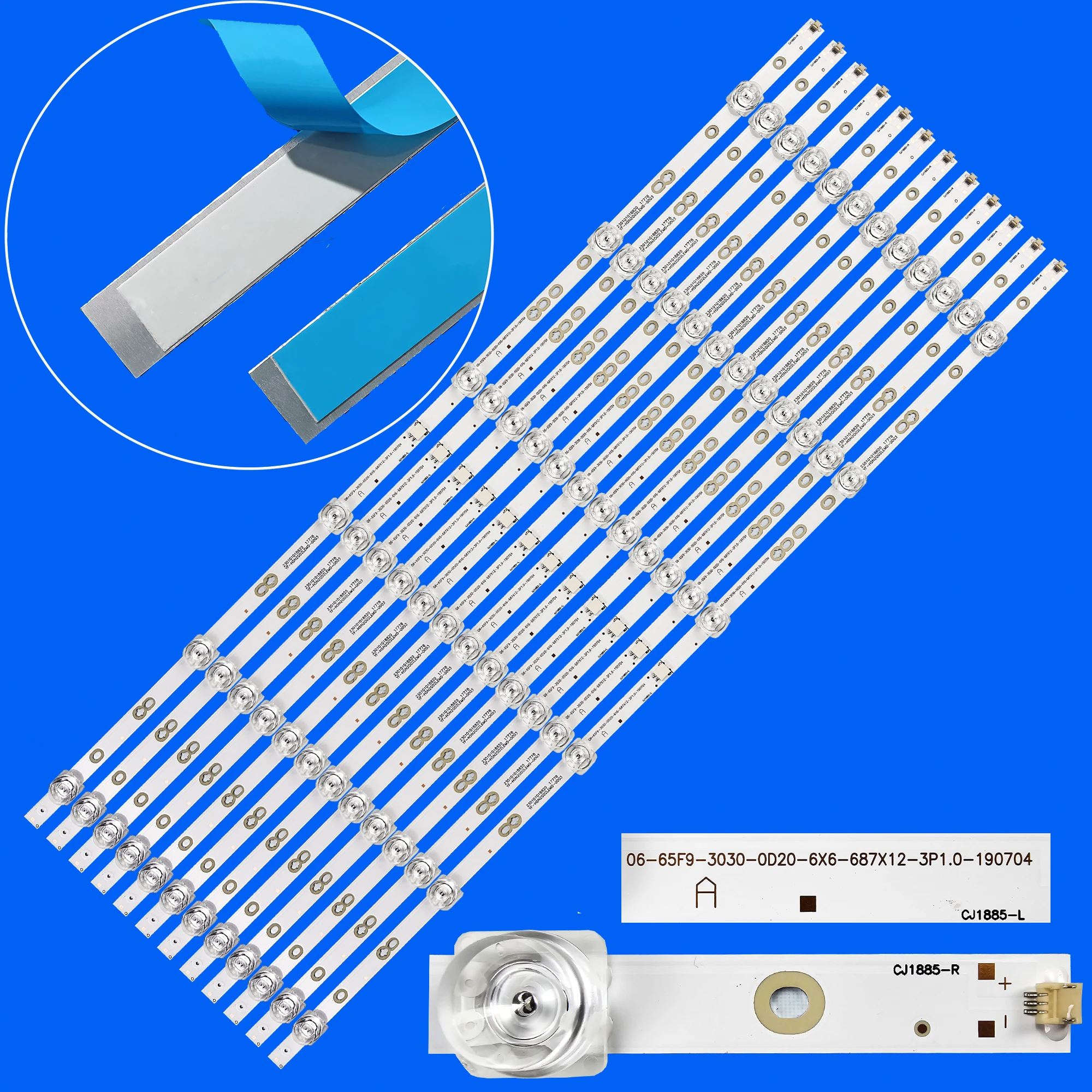 LED Backlight Strio JL.D65061330-032AS-M_V01 For 65inch LS65АL88Т71 65UN265T HK650WLEDM-SHONH ST6451D02-C VER.2.1