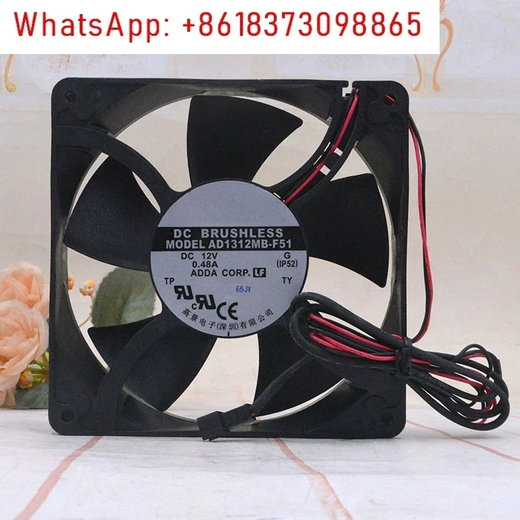 ADDA 12738 12V 0.48A 12.7cm AD1312MB-F51 Ice Storage Refrigerated Truck Exhaust Fan