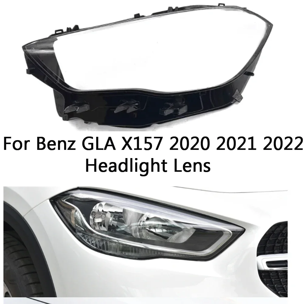 

HTTCY для Benz GLA X157 2020 2021 2022, передняя фара автомобиля, крышка объектива, крышка лампы, абажур, фара
