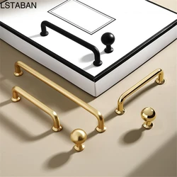 Zinc Alloy Solid Cabinets Handles Gold Furniture Kitchen Drawer Knobs  Shoe Cabinet Wardrobes Door Pulls Handles Hardware Parts