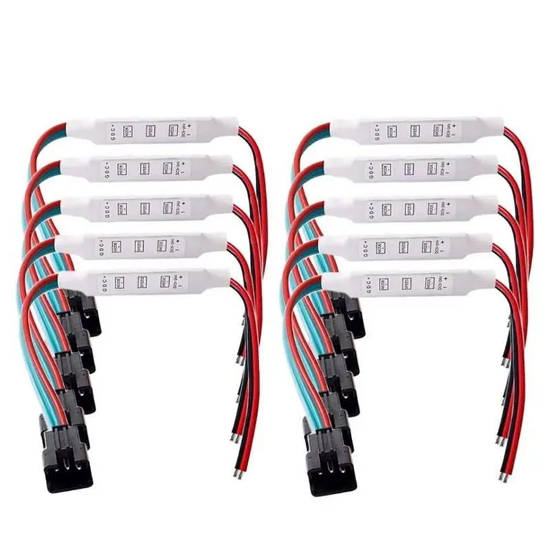 B63B-SP002E 3-Key RGB LED Controller - USB/DC In, 5-12V, For Dream Color LED Strips