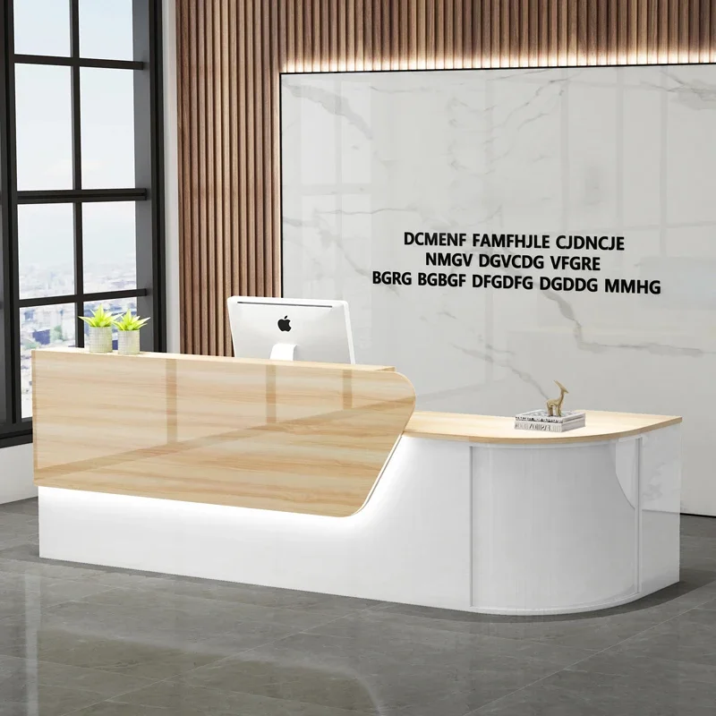 

Deep Storage Front Desk Reception Counter Black Business Clinic Reception Desks L Shaped Clothing Mostrador Recepcion Furniture