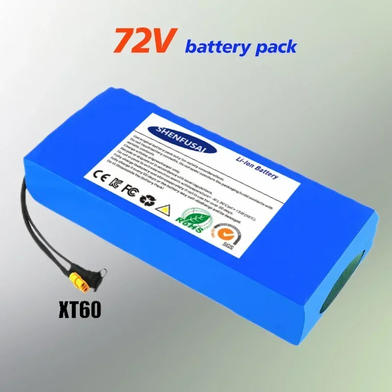 

High Power 72V 30Ah 21700 Cell Lithium Battery Pack Energy Storage Electric Bicycle Scooter Motorcycle BMS 100% Actual Capacity