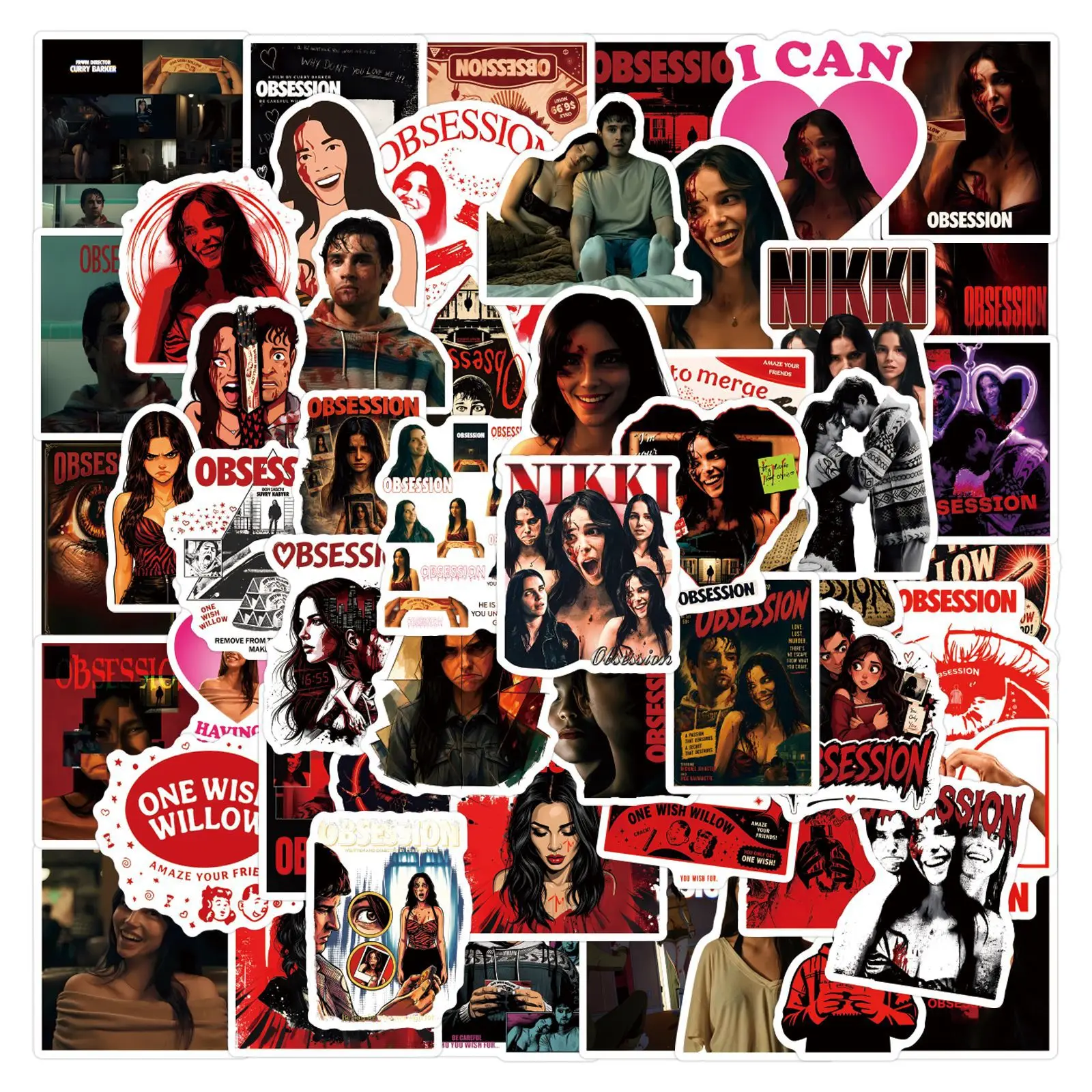 120pcs American TV Series Obsession Creative Decorative Stationery Water Cup Notebook Waterproof Sticker