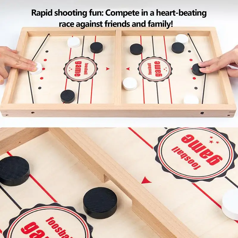 

Sling Puck Game Ultimate Excitement Interactive Double Player Puck Game Gomoku Portable Wooden Board Game Unique Gift For Hockey