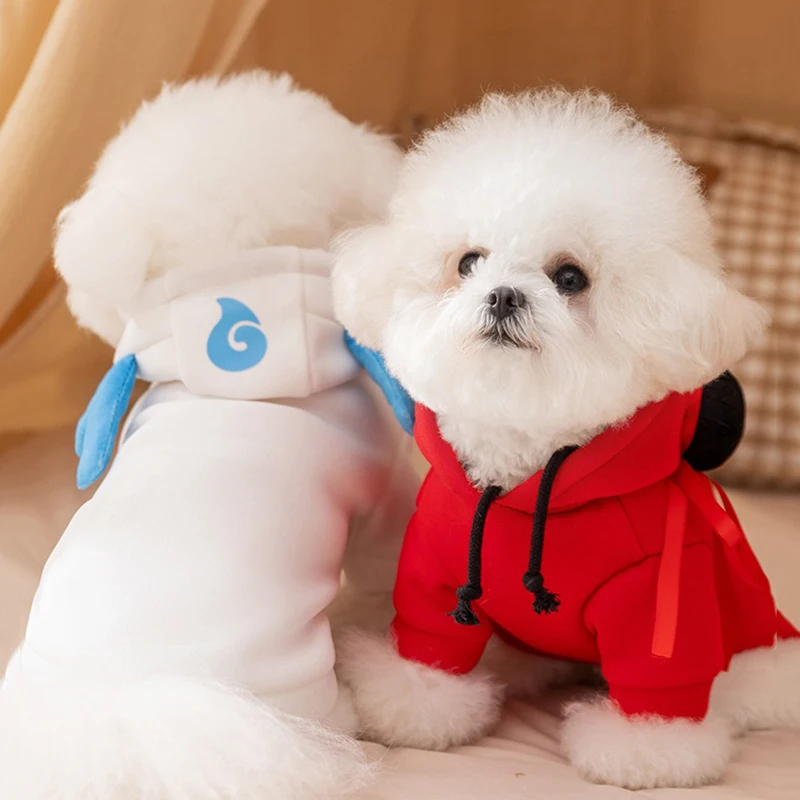 

Dog Transformation Outfit Teddy Winter Clothes Bichon Frise Warm Sweatshirt Maltese Halloween Hoodie Dog Products