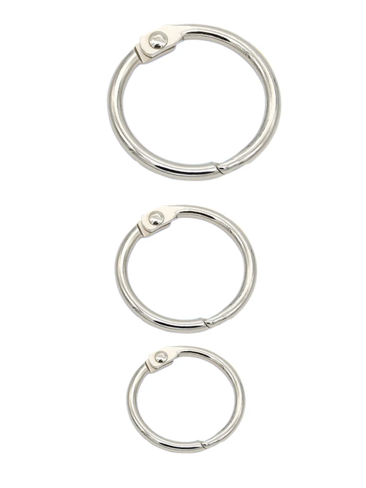 60pcs Round Circle 3 Sizes DIY Craft Book Reusable Flexible Scrapbook Loose Leaf School Office Binder Ring Notebook Cards