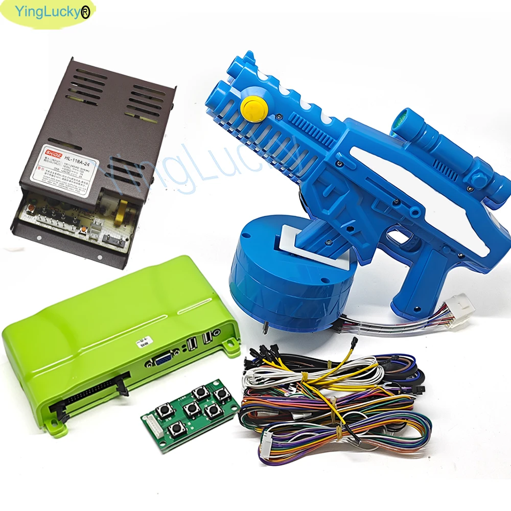 

10-in-1 Arcade Shooting Game Kit Arcade Video Machine Diy Kit With Joystick Gun For Single Player Shooting Entertainment Set