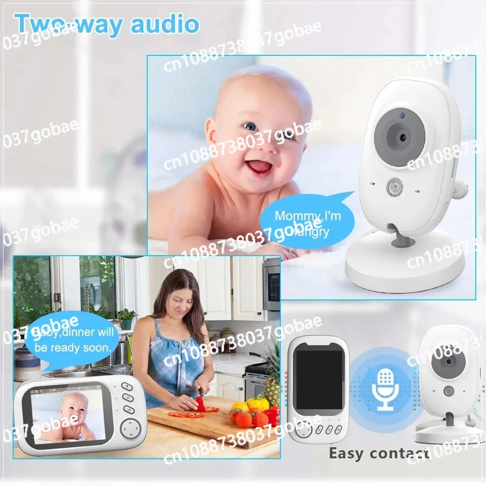 ABM600 3.5-inch Baby Monitor, Real-time Video Caregiver, Baby Monitor, Upgraded Camera