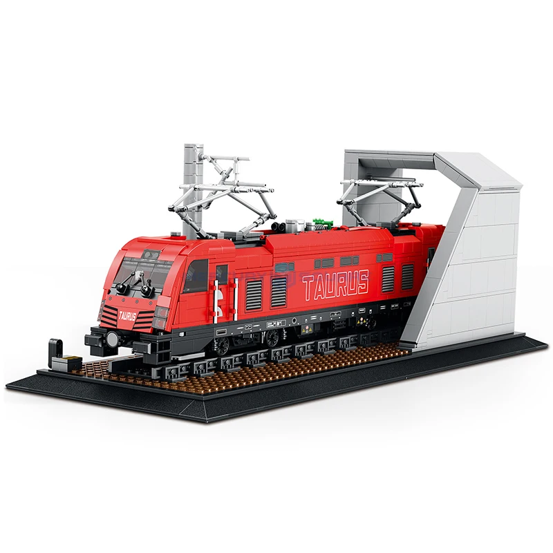 

Taurus European Electric Passenger Train Model Building Blocks MOC 66020 Track Tramway Transport Vehicle Bricks Gift Toy Boys