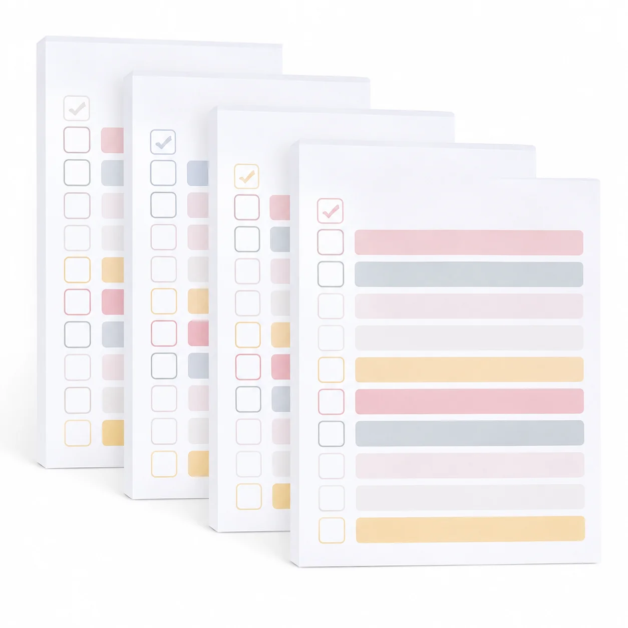 

To Do List Sticky Notes 200 Sheets, Repositionable High Stickiness Paper, Smooth Writing, 4 Pastel Colors for School Office Home