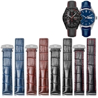 19mm 20mm 22mm For TAG Heuer Calera Genuine leather watchband blue brown black cowhide Men watch strap steel buckle Accessories