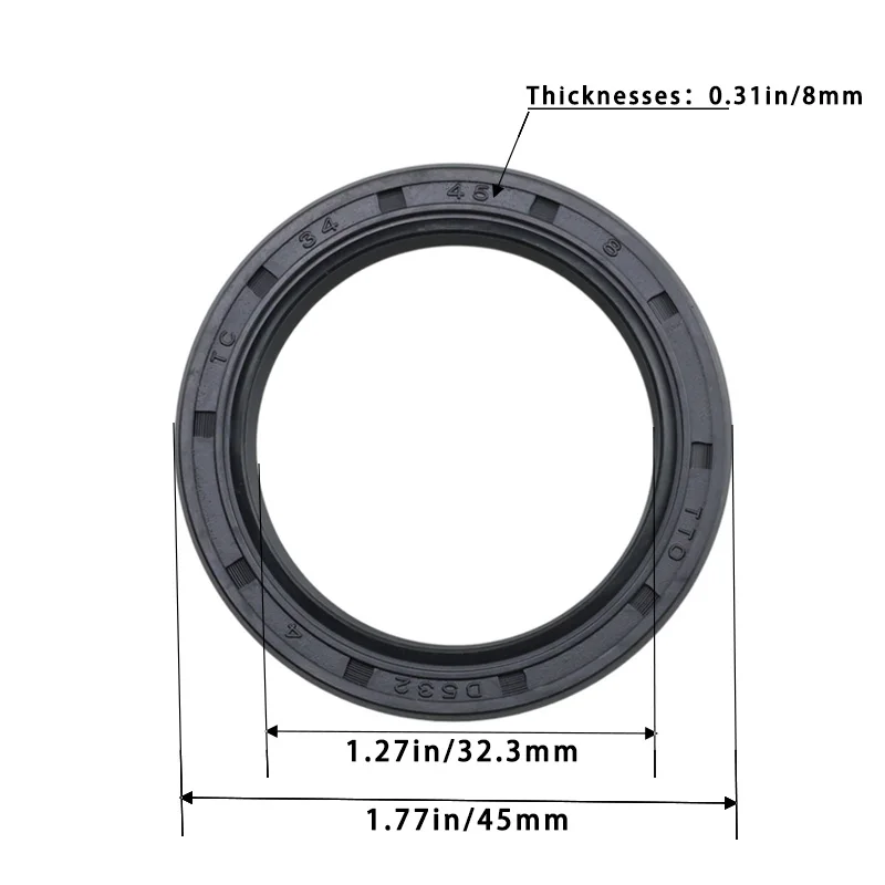 Brand fits E-Z-GO golf cart buggy half axle bearing grease seal ClubCar Precedent replaces 34 45-8 rear axle half shaft oil seal