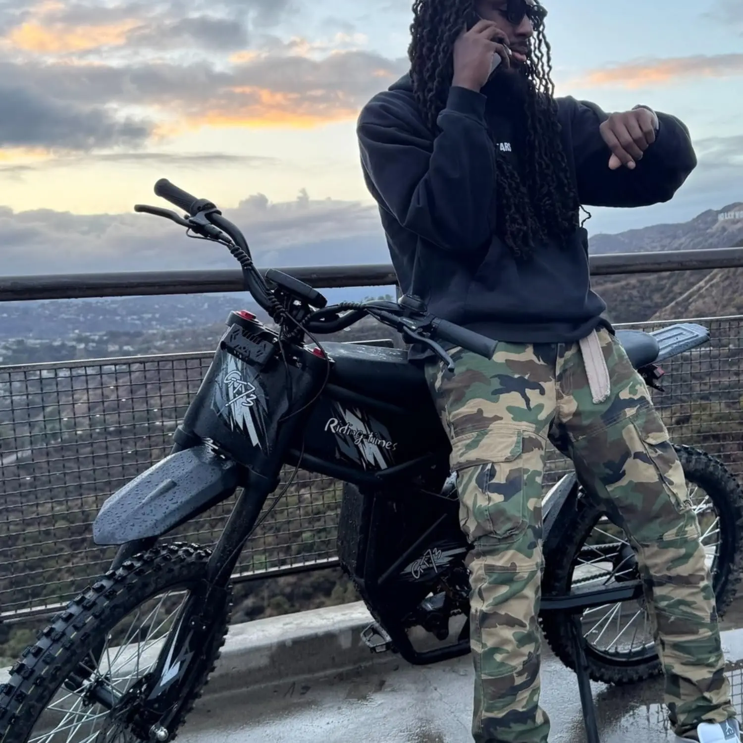 دراجة ترابية كهربائية للبالغين بقدرة 2000 وات، بحد أقصى 37 ميجا في الساعة و85 ميل طويلة المدى مع إطارات مقاس 25 بوصة، دراجة نارية ببطارية مزدوجة 1747 وات في الساعة #2