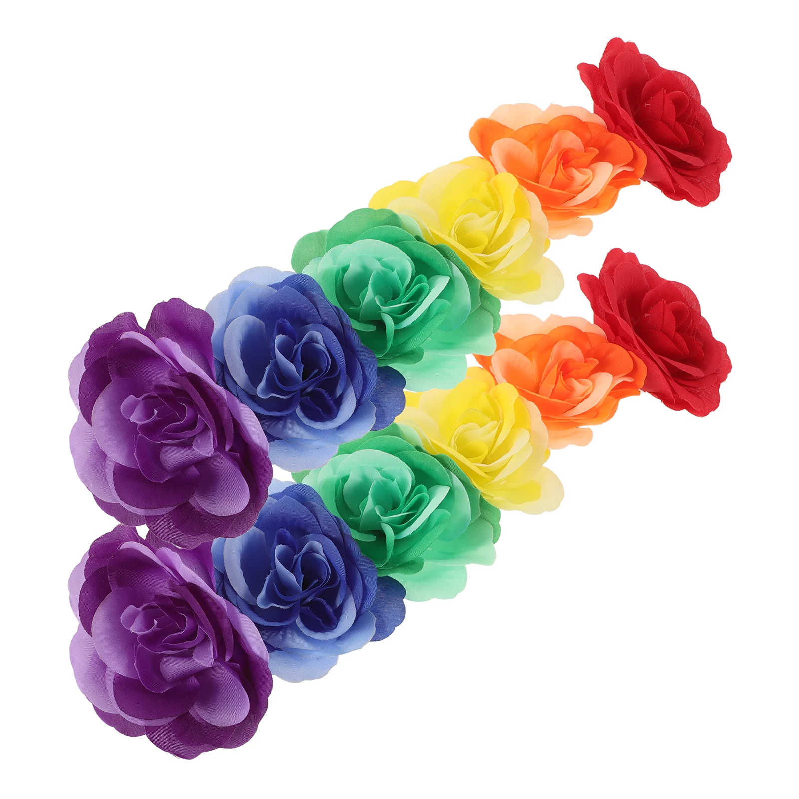 

2 Pcs Simulated Rose Hairband Colorful Women Girl Hoop Party Flower Headband Carnival Festival Decorative Headdress