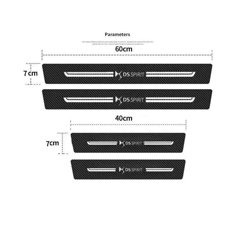 Car Door Threshold Sill Protective Stickers for Citroen DS SPIRIT C5 C1 Berlingo DS3 C3 C2 Jumper Grand Picasso C4L Saxo Xsara