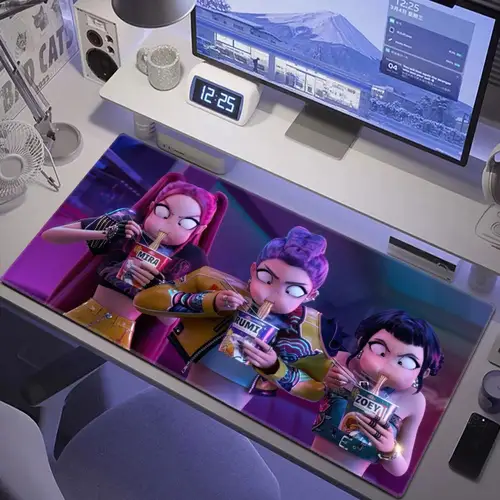 Imagen 2 del producto Alfombrilla de ratón KPop D-Demon H-Hunters, alfombrilla antideslizante, accesorios para juegos, alfombrilla grande para teclado de jugador de oficina, alfombrilla de goma para ratón