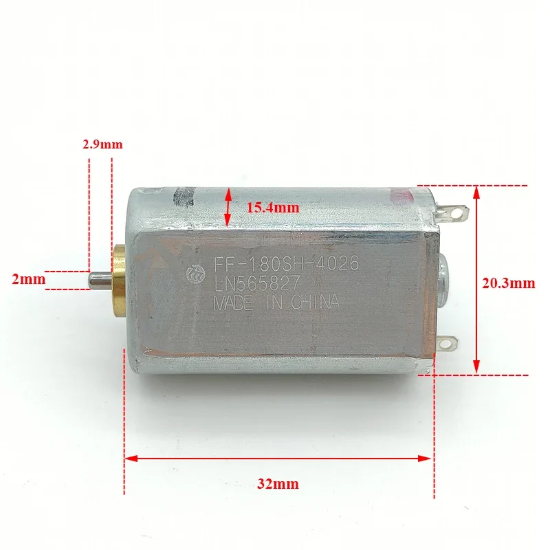 Mabuchi FF-180SH-4026 Mini 180 Motor DC1.5V 2.4V 3V 3.7V 230000RPM High Speed Short Shaft Micro 20mm Electric Shaver Razor Motor