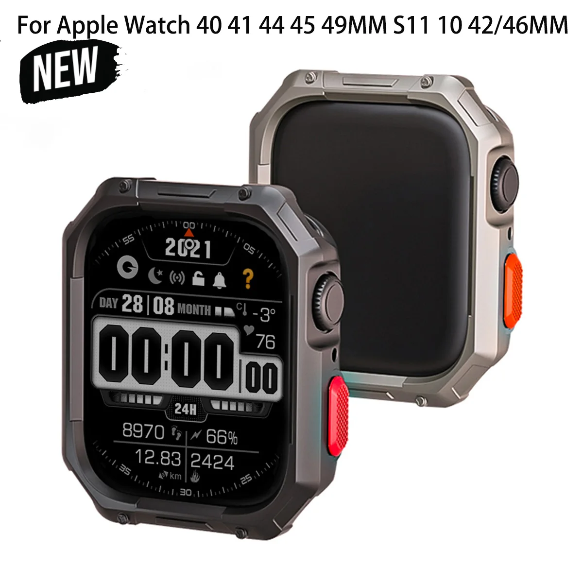 TPU-Hülle für Apple Watch 40 41 44 45 Ultra 3/2 49mm S11 10 46/42mm Weicher Schutz-Bumper für iWatch S9 8 7 6 SE3 Hohlschale