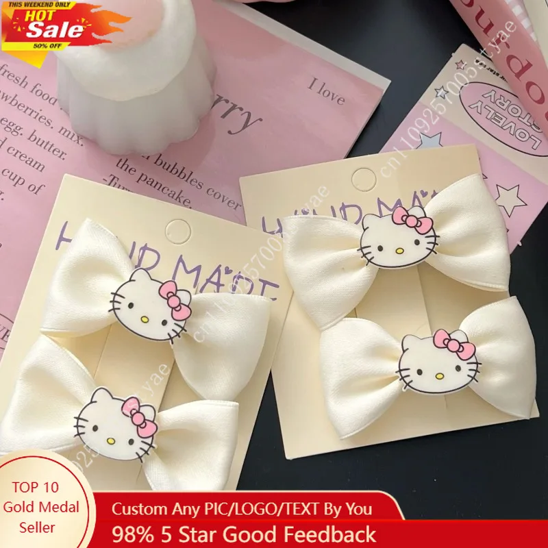 

Sanrio Hello Kitty Bow Hair Clip Cute Cartoon Side Bangs Accessory Bowknot Hair Band
