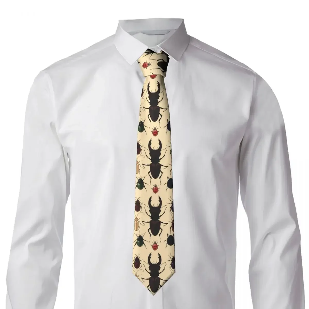 

Bugs Pattern Tie Doodle Graphic Neck Ties Cool Fashion Collar Tie Unisex Adult Wedding Necktie Accessories