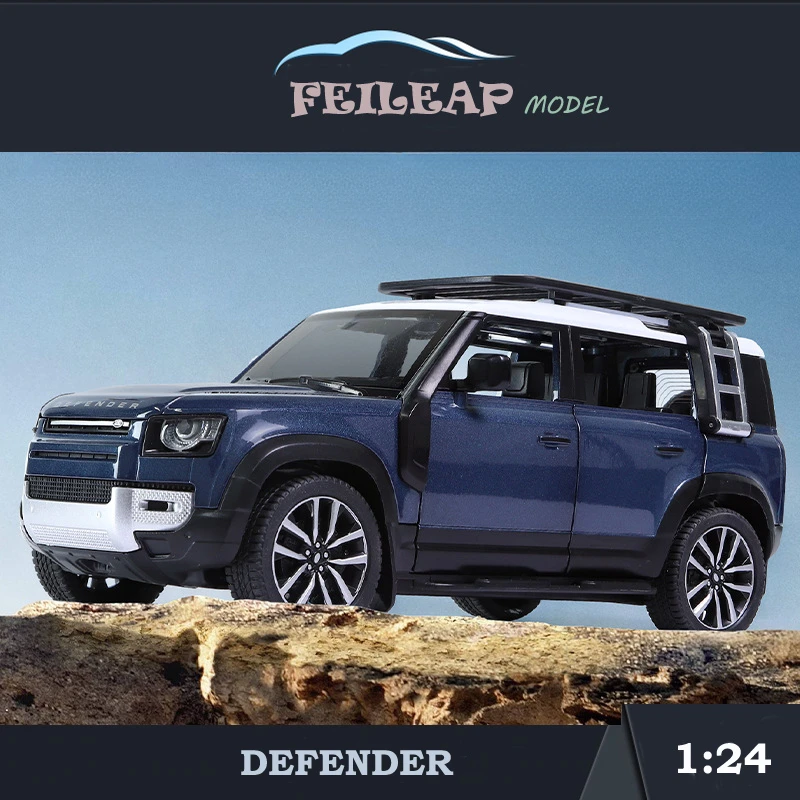 

Модель автомобиля Defender Land Rover Defender из сплава в масштабе 1:24, литой металлический игрушечный автомобиль, коллективный автомобиль, внедорожник, игрушечный подарок для мальчика