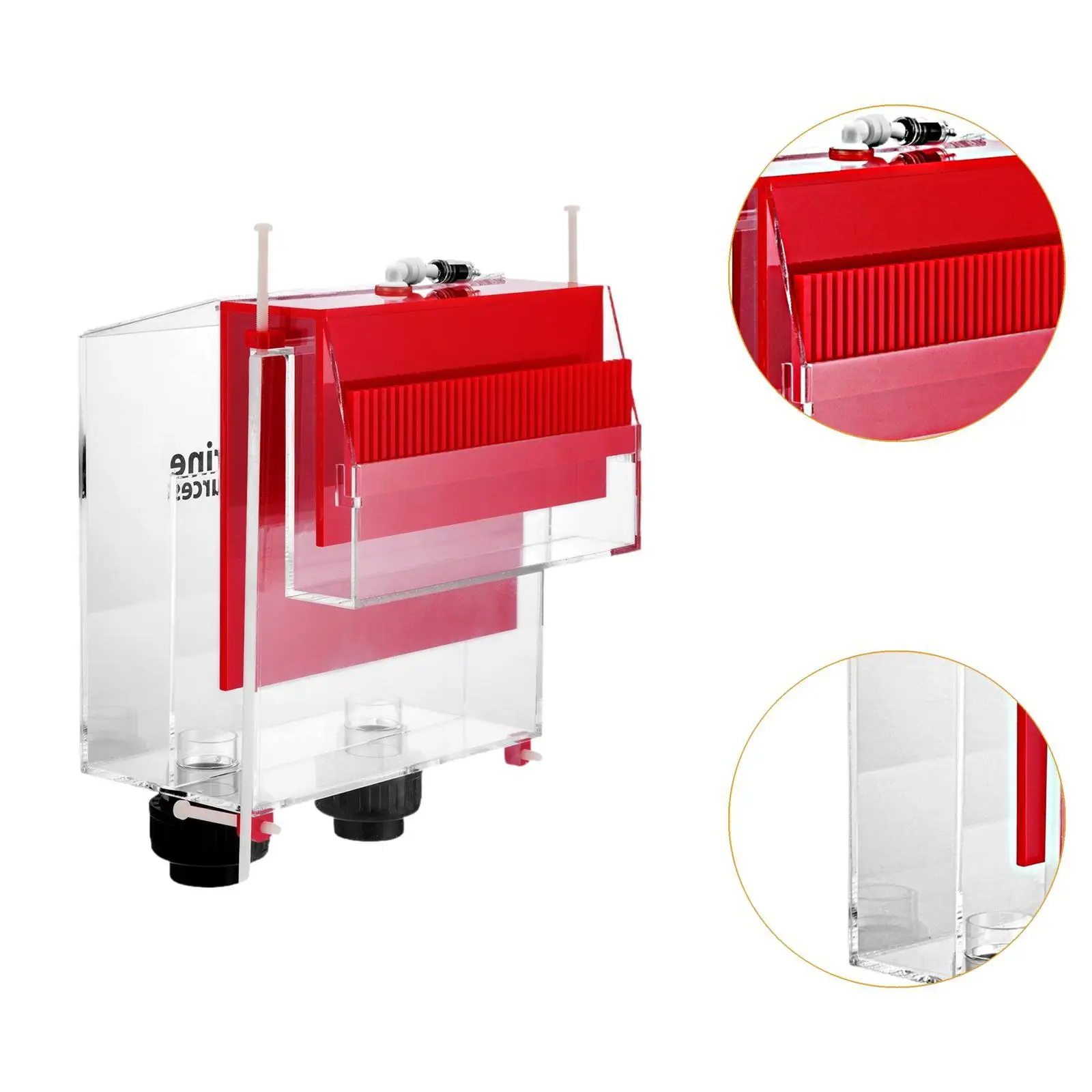 5000L Overflow Box High Capacity for Aquariums Hang on Detachable Acrylic Landscaping Decor Fish Tank External Filter Accessorie