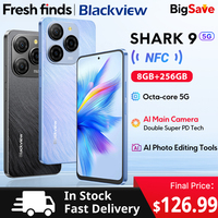 【World premiere】Blackview SHARK 9 5G Smartphone 6.67'' HD+ IPS 90Hz Display NFC 50MP AI Main Camera GPS Android 14 Mobile Phone