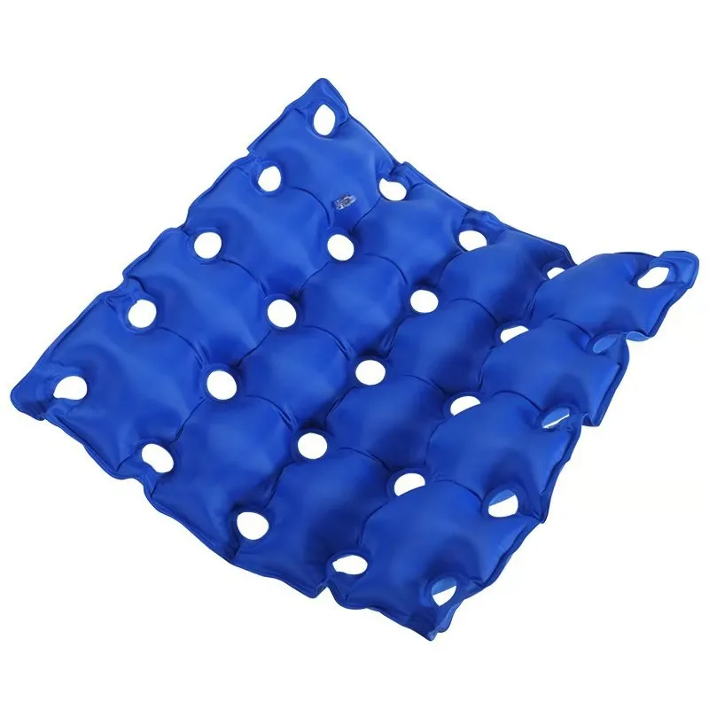Inflatable Seat Cushion Wheelchair Air Massage Pad 25 Holes Pressure Sore Prevention Square Medical Comfort Portable Soft Safe