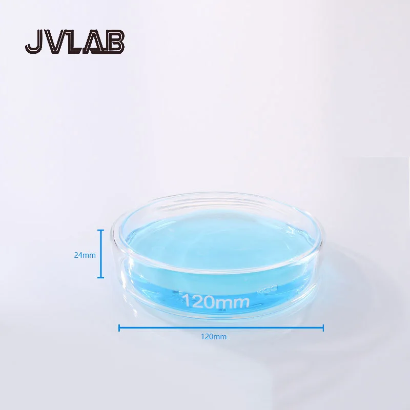 

Thickened High Borosilicate Glass Petri Dishes Lids 120mm - Premium Lab-Grade Culture Dishes Cell/Biological Experiments JVLAB
