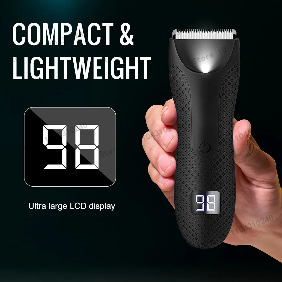 Professioneller Körperhaarschneider, Leistengegend- und Körper-Manscape-Trimmer für Männer, elektrischer Ball-Rasierer-Groomer, Schampflege-Clipper für Männer R – Detail 1