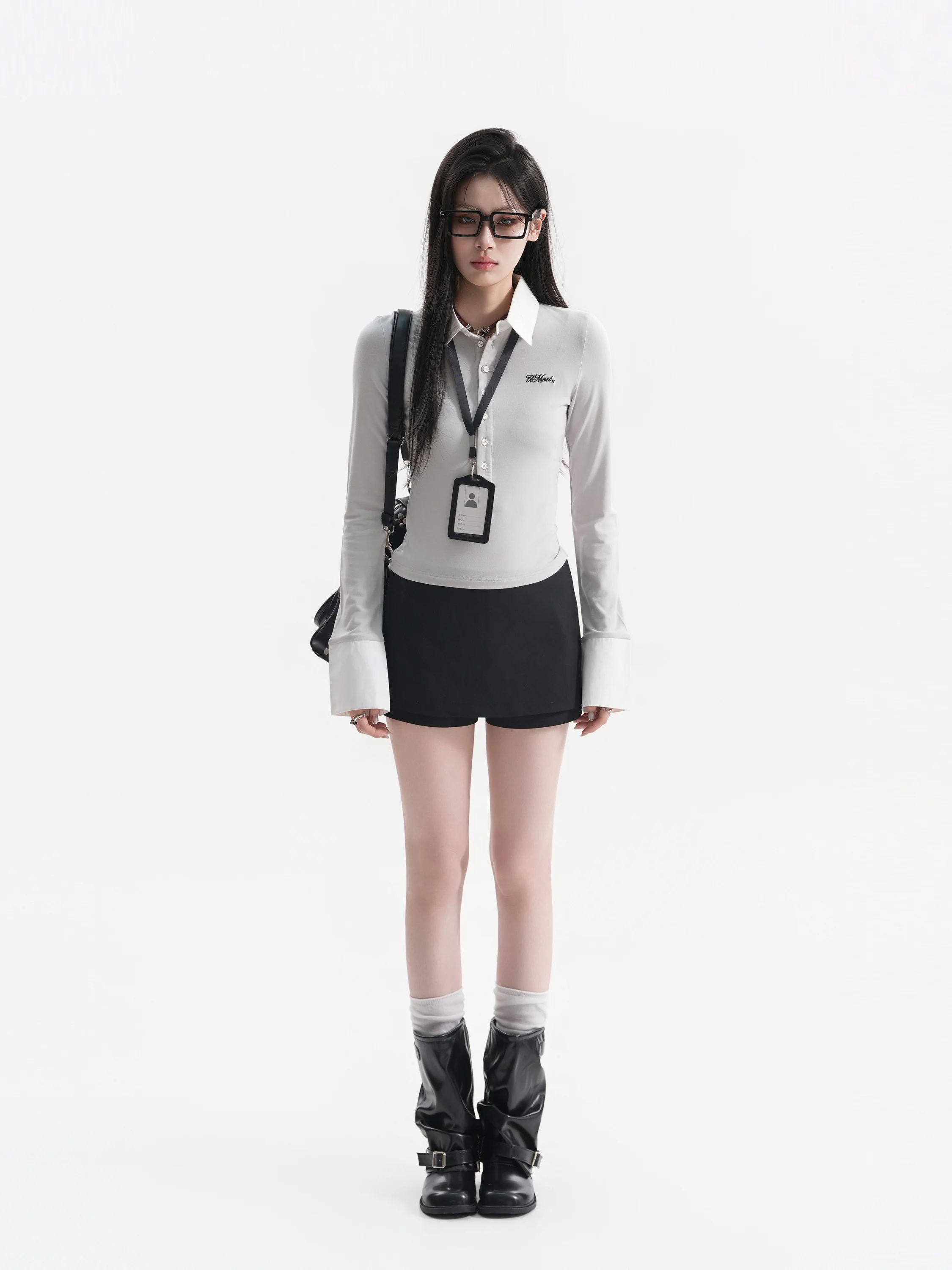 Slim Fit Long Sleeve T-Shirt Women's Short Style College Campus Autumn Korean Design  Shirt Casual Comfortable Breathable
