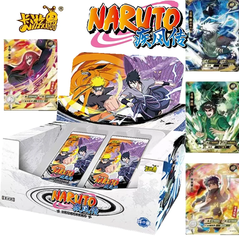 Kayou Wholesale NARUTO Collection Cards for Children Japan Anime Rare Limited Ink and Wash Image Cards Toys Boys Festival Gifts