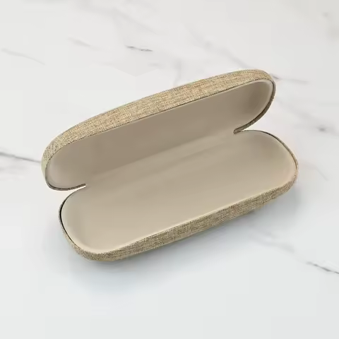 Retro Fashion Blue Glasses Case For Men Women Linen Cloth Eyeglass Cases Cover Hard Glasses Box Holder Eyewear Storage