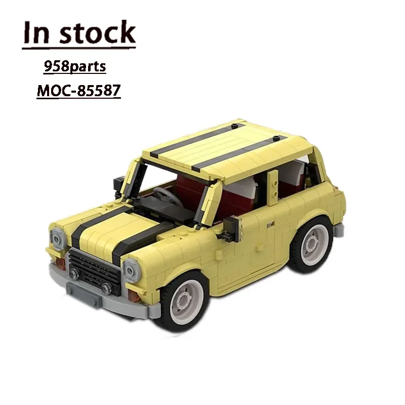 

MOC-85587Mini Cooper Mini Yellow Car Assembly Splicing Building Block Model958Parts Building Blocks Children's Birthday Toy Gift