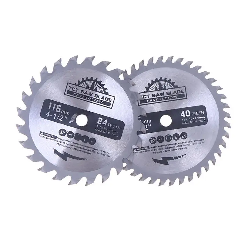 Hot Sale Wood Saw Blade 115mm Cemented Carbide Tipped TCT Saw Blade For Woodworking PVC Plastic Cutting Disc Circular Saw Blade