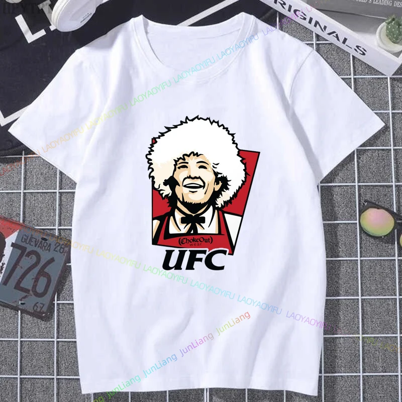 Funny Graphic Tee Men\'s Clothing UFC Kncc THC KFC Mens Clothes Top Women Harajuku Y2k Streetwear Women\'s T-shirt Tops Vintage