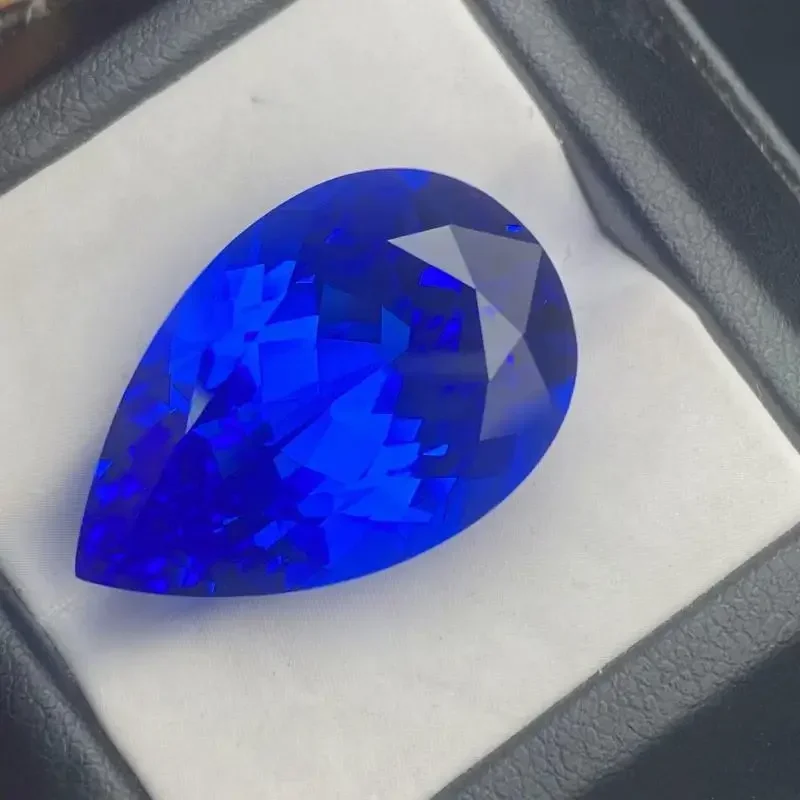 Pirmiana Lab Grown Cobalt Spinel Pear Shape Hand Made Gemstones for DIY Jewelry Making