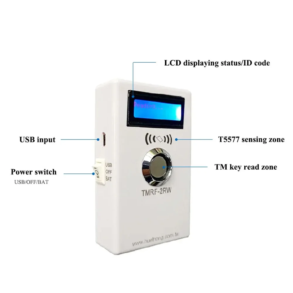 TMRF-2RW iButton Programmer DS1990A Duplicator Copier 125KHz RFID Reader Recorder RW1990 Key Marker RFID T5577 Keychain