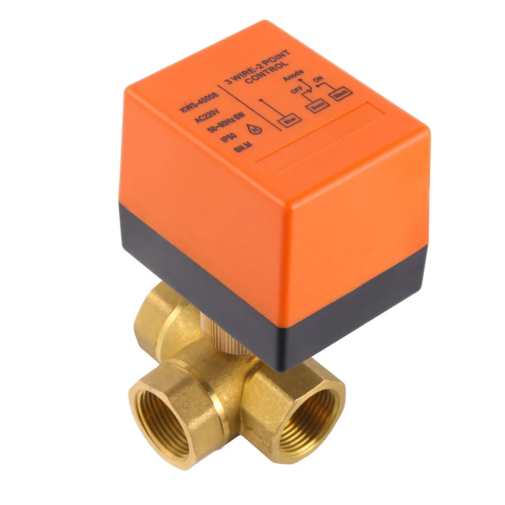 3 Way Solenoid Valve Dispenser Heating Valve Black, Orange AC220V Ball Valve Multi-Application Use Reliable Performance