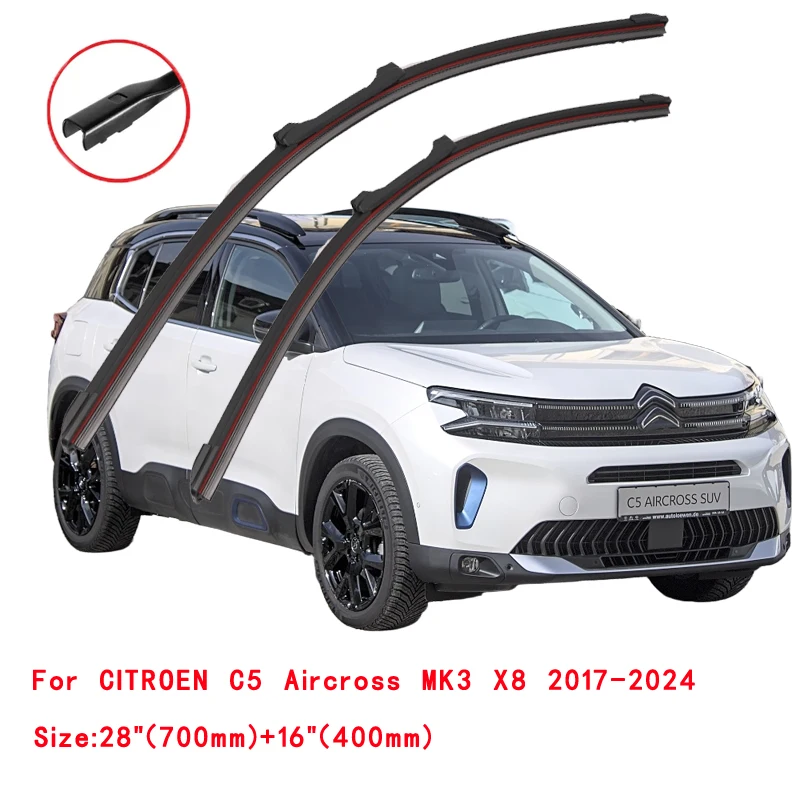 For Citroen C5 Aircross SUV 2018 2019 2020 2021 2022 Red Blue Yellow Car Window Regualtor Double Rubber Windshield Wiper Blade