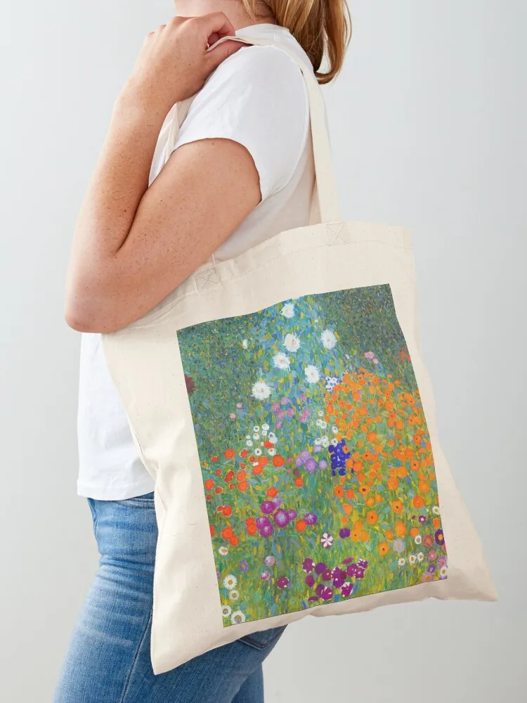 

Enhanced Bauerngarten Gustav Klimt (1907) Tote Bag personalized tote bag female bag Lady tote women