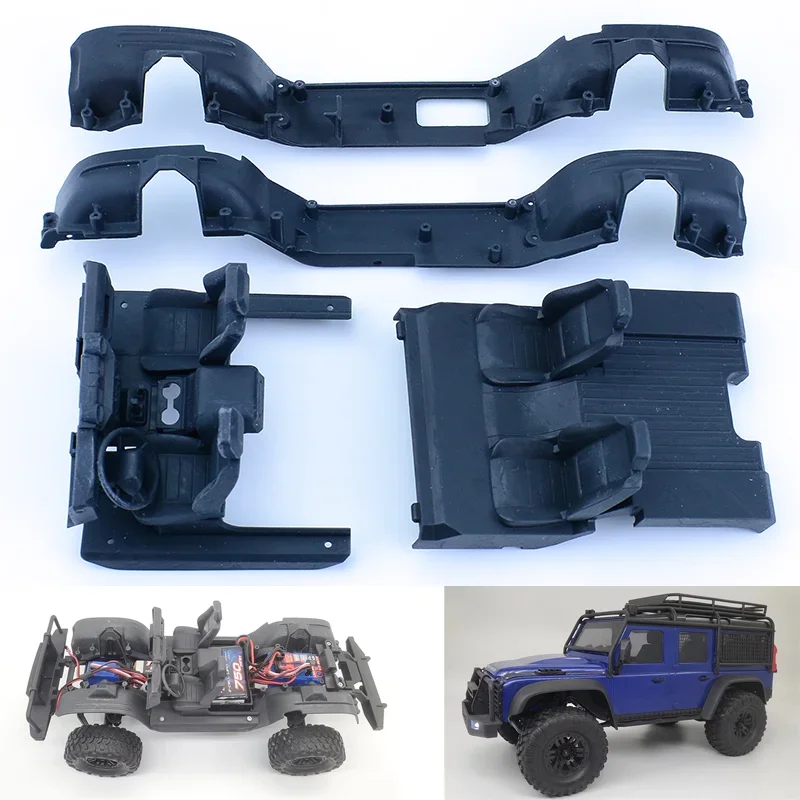 TRX4M Simulation Rinterior siège trempé garde-boue Décorer pour 1/18 RC inoler voiture Traxxas TRX4-M Defender mise à niveau pièces