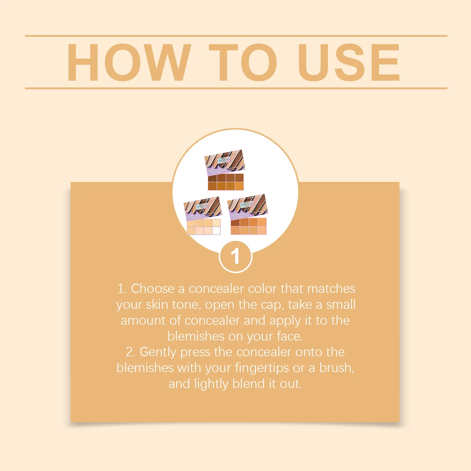 Long-lasting Waterproof Soft Matte Gradient Concealer Naturally Lightweight and Smooth Transparent Makeup Gradient Concealer