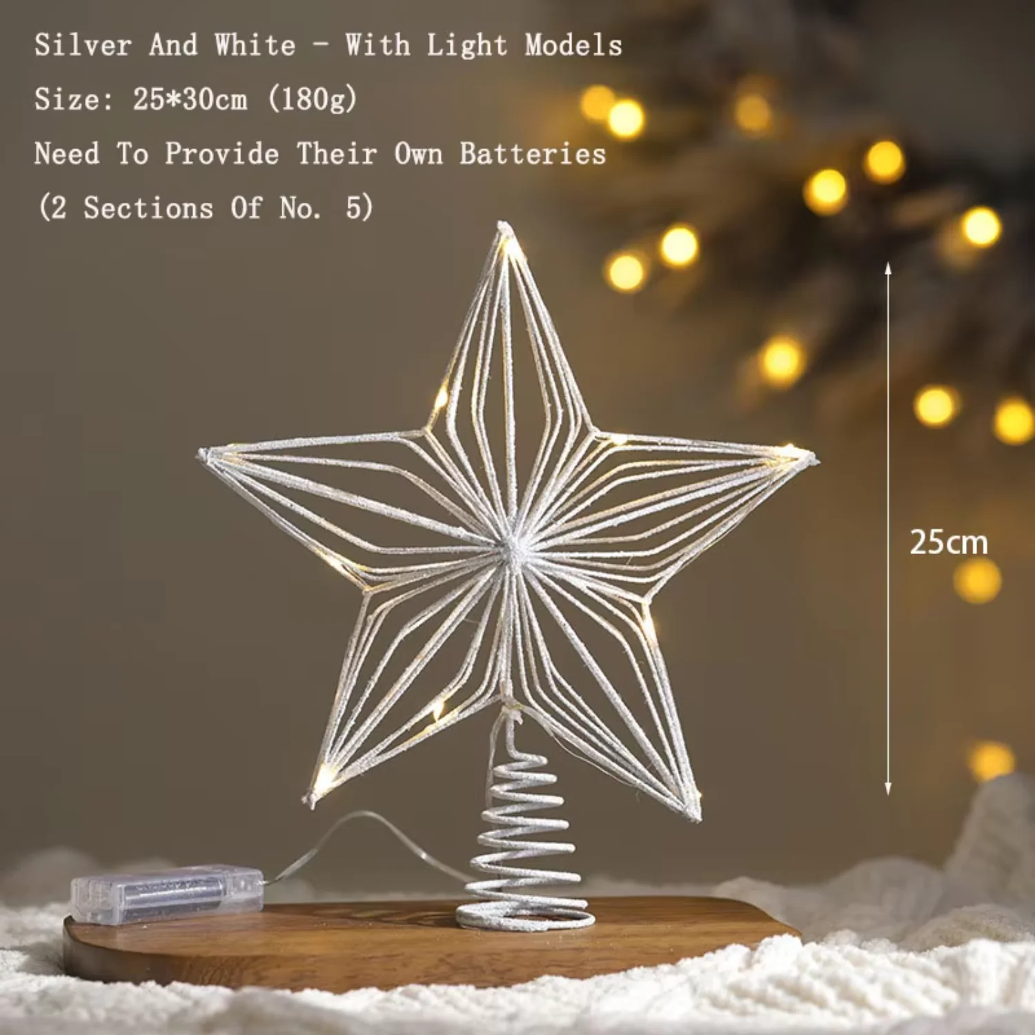 2024 Festival Atmosphere Exquisite Surprise Price Topper Christmas Tree Top  Decoration