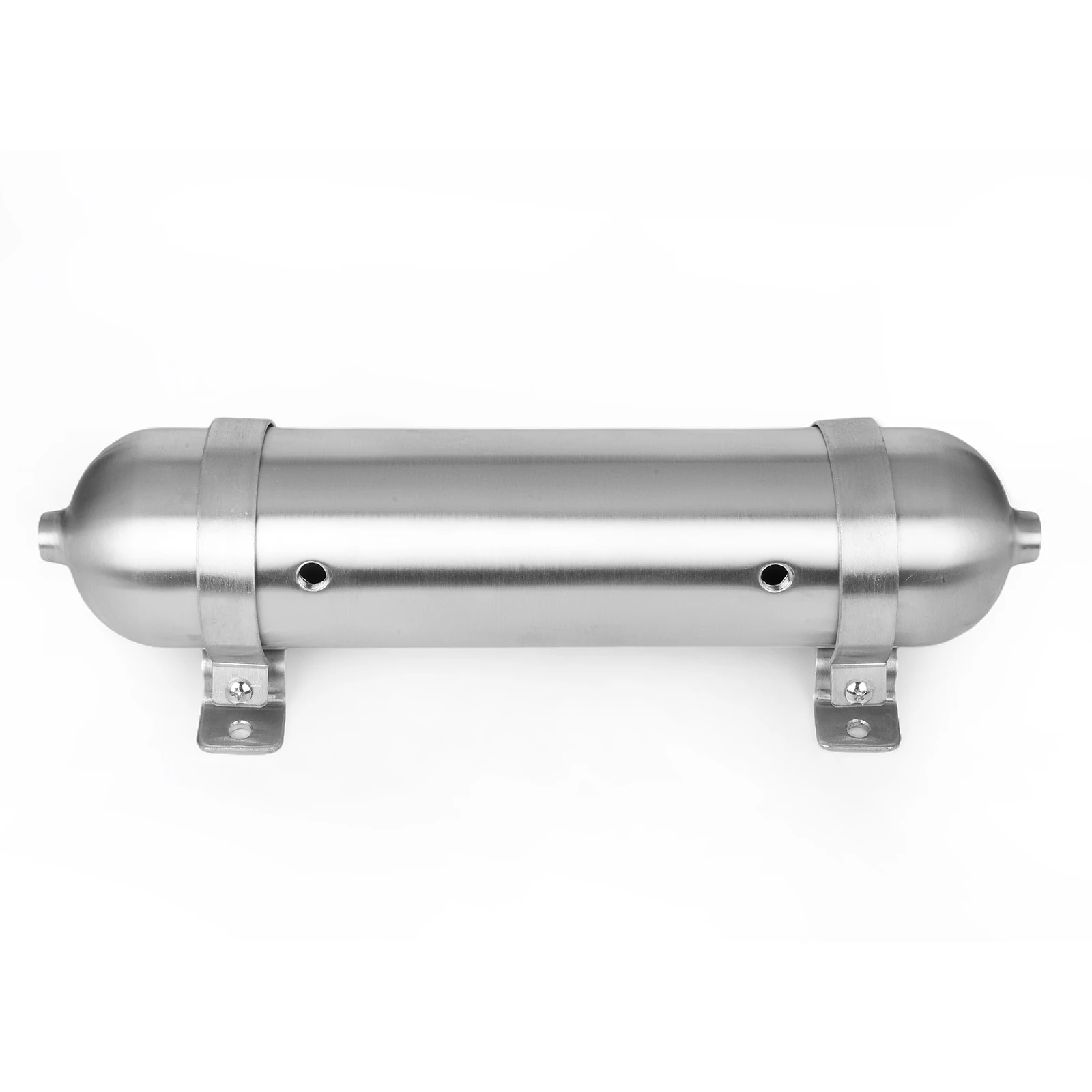 Universal G1/4*5 Hole 1 Gallon 100*450MM Air Tank Aluminum Seamless Polish with 2 Clamp for Air Suspension System Accessories