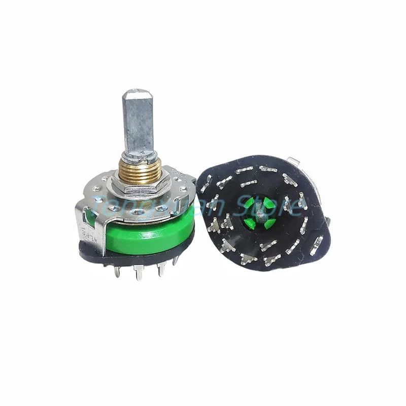 1 szt. Przełącznik obrotowy pasma ALPS 4-biegunowy 12-pozycyjny SRRM1C7800 Wzmacniacz mocy Przełącznik sygnału audio Półwałek 20MM